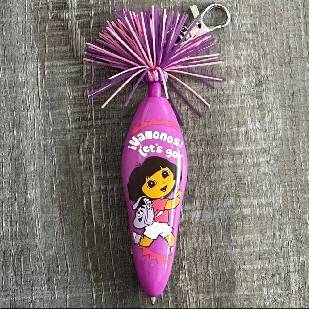 💞 New Dora The Explorer Koosh Keychain Push Pen